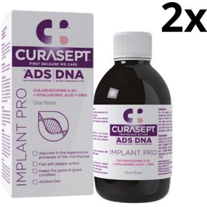 Curasept ADS DNA Implant Pro Mondspoelmiddel 0,20% CHX – 2 x 200 ml