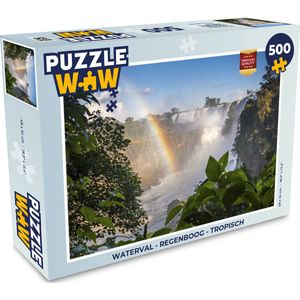 Puzzel Waterval - Regenboog - Tropisch - Legpuzzel - Puzzel 500 stukjes