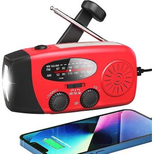 Weer Radio met 18500 mWh/5000 mAh Oplader en SOS Alarm