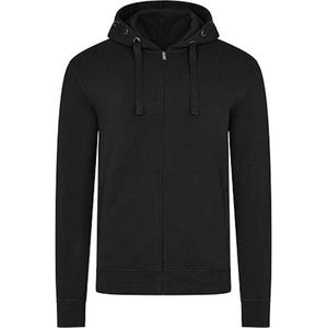 Men´s Hooded Jacket 'Premium' met ritssluiting Black - M