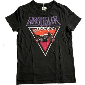 Wrangler Ringer T-shirt - Zwart - Maat M