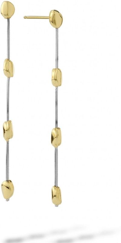 Casa - TG.1630.00 - Pebbles Bicolor - Oorbellen - Goudkleurig - Zilver