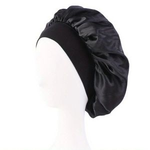 Livano Zijden Slaapmuts - Satijnen Nachtmuts - Silk Bonnet - Sleep Cap - Haarverzorging - Satin - Verstelbaar - Voor Zacht & Stralend Haar - Zwart