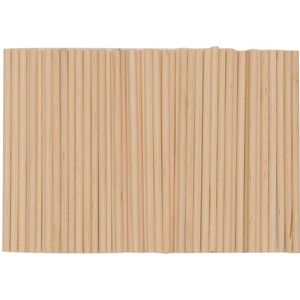 Ronde houten stokjes 10 cm x 4 mm ca. 60 stuks