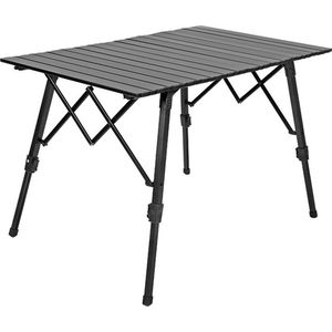 Campingtafel - Inklapbaar - Verstelbaar - Kampeertafel - Picknicktafel - Vouwtafel - Klaptafel - Voor outdoor - 90 x 60 x 43 cm - Zwart