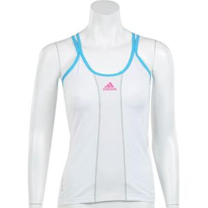 adidas - Women's Barricade Top - adidas Tennis Tops - 42 - Wit/IntensBlauw/IntensRoze