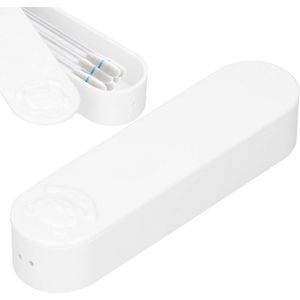 Mini wattenstaafjeshouder met deksel - Draagbare organizer voor badkamer en make-uptafel