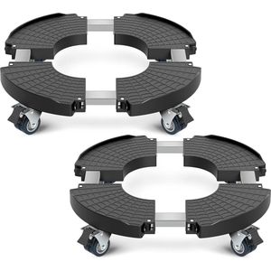 JGS ® Verstelbare Plantenroller met Robuuste Structuur voor Binnen- en Buitenplanten, 200 kg Draagkracht