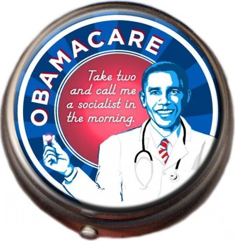 Pillendoos - Obamacare - 2 Compartimenten - 2 inch Diameter - 5/8 inch Dikte