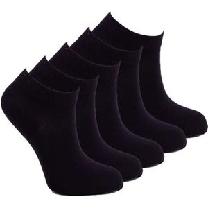 Zwarte sneakersokken | Naadloos | Kleur: Zwart | Merk: Naft | Maat: 35 t/m 50 | 5 Paar