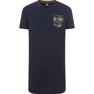 Jan Vanderstorm herren Nachthemd - 68/70 - donkerblauw