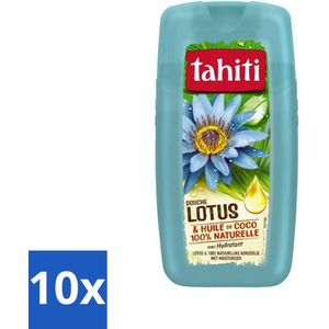 Tahiti - Douchegel - Lotus & Kokosolie - Hydraterend - 250 ml - Bulkverpakking - 10 stuks