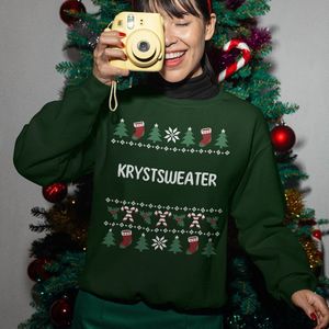 Friese Kersttrui Groen Krystsweater - Maat XS - Uniseks Fit - Kerstkleding Voor Dames & Heren