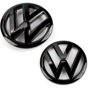 Volkswagen Logo Zwart Golf 6 voor + achter