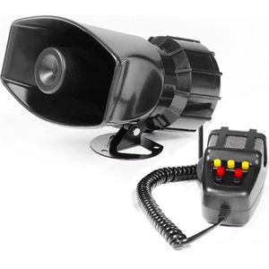 P&P Goods Megafoon - Megafoon met sirene - Alarm - Luchthoorn - Speaker - Produceert 110 Decibel - 12V