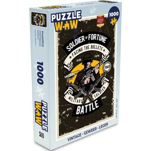 Puzzel Vintage - Geweer - Leger - Legpuzzel - Puzzel 1000 stukjes volwassenen