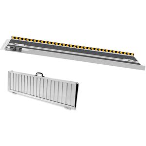 Draagbare Rolstoelrampe, 5 ft, 800 lbs Capaciteit. Antislip Aluminium Vouwrampe. Mobiliteit Scootmobiel Rampe. Handicaprampe van Aluminium. Zilver.