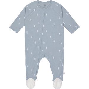 Lassig Pyjama With Feet - Gots Blocks - Light Blue - MT. 50/56