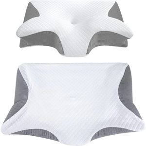 Alyze anti snurk kussens - 2 pack - Voor iedere slaaphouding - 60x40 cm - Hoofdkussen - Apneu - Ergonomisch & orthopedisch - Memory foam