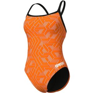 Arena W Escape Swimsuit Challenge Back black/team-orange