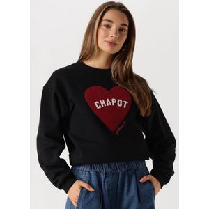 Fabienne Chapot Terry Sport Heart Sweater Truien & vesten Dames - Sweater - Hoodie - Vest- Zwart - Maat M