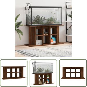 The Living Store Aquariumstandaard 120x40x60 cm bewerkt hout bruin eikenkleur - Aquarium Standaard - Aquarium Kast - Aquarium Furniture - Houten Aquarium Standaard - Aquarium Decoratie