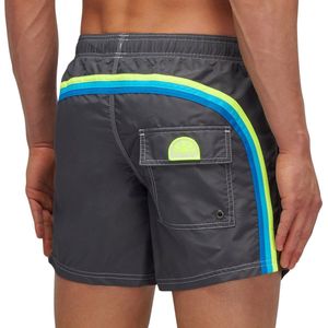M504 14Mid Length Swim Shorts with Rainbow Logo