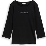Tom Tailor Slim fit shirt met lange mouwen en glitterlogo