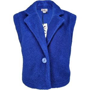 Zoen Woman - Elvie Fluffy Gilet - Fur Gilet - Waistcoat - Blue Blauw