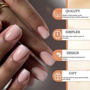 GUAPÀ® Plaknagels Nude Roze | Korte Nagels | Babyboom Pink | 24 stuks valse nagels | Press On Nails | Nepnagels Nude Roze 24 Korte Nagels