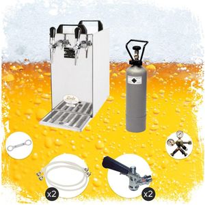 Complete set - Biertap - Kontakt 40 2-kraans droogkoeler, 50 liter/u - Biertap, Beertender, Thuistap, Bierkoeler .