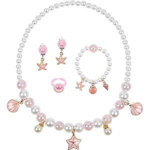 Children's Decorations Mermaid and Princess Dress-Up 5-Piece Set Ideal Birthday Christmas Gift for Little Girls