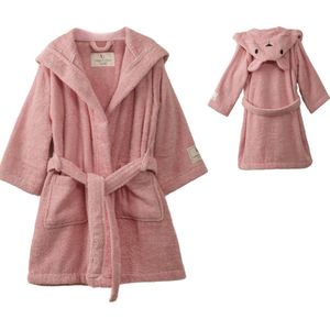 Linden&Green - %100 Katoen kinderbadjas – Badjas Kinderen – Kinderbadjas meisjes - Badjas Kinderen Meisjes - Badjas Meisjes - Badjas kind- baby badjas - Kinderbadjas - kinder badjas - 122/128 - 7-8 jaar