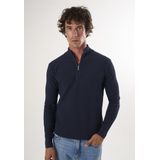 Felix Hardy - Pullover - Navy - 100% Katoen - Heren - Met Halve Rits