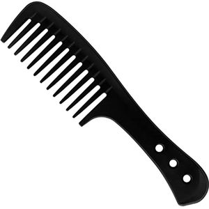 Grove koolstofkam voor krullen en lang haar - Antistatisch en hittebestendig