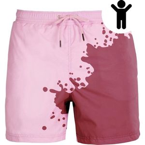 SEA'SONS - Zwembroek Jongens - Kleurveranderend - Sneldrogend - Rood - Maat 128/134 (SEASONS - Kleur veranderend)