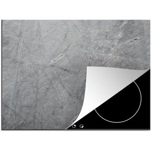 Inductie beschermer - Beton print - Grijs - Betonlook - Vintage - Industrieel - Inductie fornuis - Kookplaat - 57x51 cm - Afdekplaat - Kookplaat beschermer