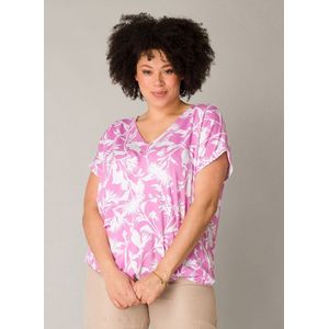 YESTA Helin Tops - Orchid Pink/Off Whit - maat 4(54/56)