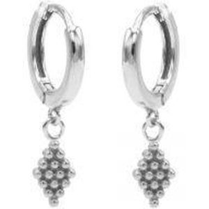 Karma hinged hoops symbool dots diamond zilver M2946HIN