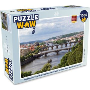Puzzel Wolken - Praag - Bruggen - Legpuzzel - Puzzel 1000 stukjes volwassenen