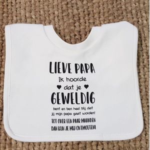 Baby slabbetje cadeau tekst je wordt papa lieve geweldig ontmoeten zwangerschap bekendmaking aankondiging voor de liefste aanstaande geboorte gaat worden jullie worden zwangerschapsaankondiging eerste vaderdag