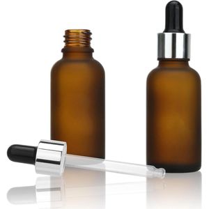 Lege glazen druppelaar fles 30ml - Set van 20 - Amber - Etherische olie - Vloeistoffen - Reizen - Toiletartikelen