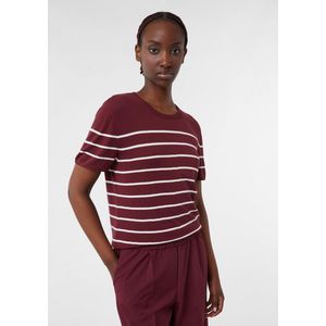 comma - Strickpullover - Gestreept - Korte Mouwen