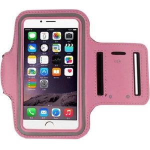 Sport Armband - Universeel - Verstelbaar - Hardlooparmband - Spatwaterdicht - Bescherming - Lichtgewicht - 85 x 165 mm (5,5 inch) - Roze