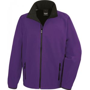 Result Printable Soft Shell Jacket RT231 - Purple/Black - XXL