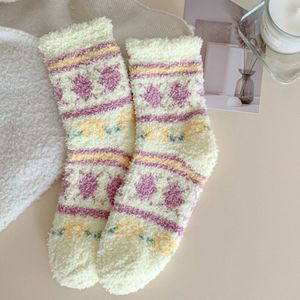 Herfst/Wintersokken - Sokken van koraalfleece - Vloersokken - Dikke, warme wintersokken - Comfortabel - Sokken voor thuis - Sokken - Herfst/Winter benodigdheden - Casual sokken - Voeg toe aan de herfst/wintersfeer