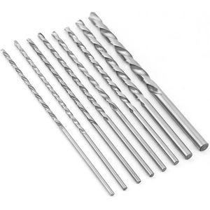 8 Stuks Extra Lange HSS Twist Boor Set - Boorset van High-speed Staal 4-10mm - Geschikt voor Houtbewerking. .