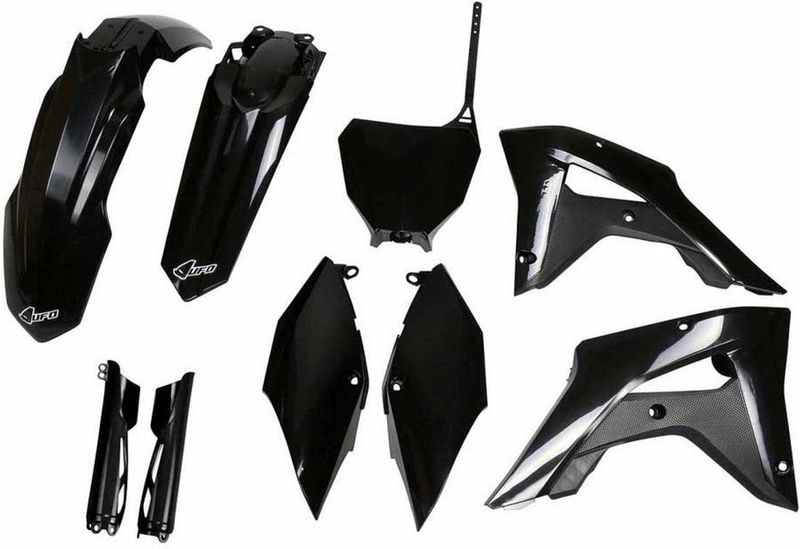 Ufo - Hokit120f-001 - Vorkbeschermers & Kunststofset - Zwart - Honda CRF 250RX/450RX 2019-2021