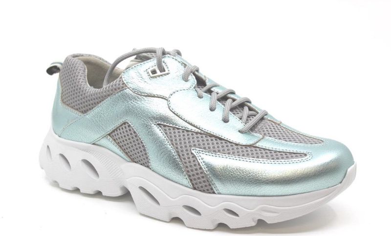 Durea - 6309 - Sneakers - Mint Groen - Leer en Mesh