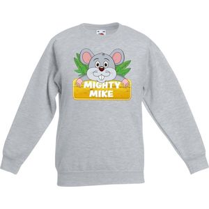 Mighty Mike sweater grijs voor kinderen - unisex - muizen trui - kinderkleding / kleding 110/116